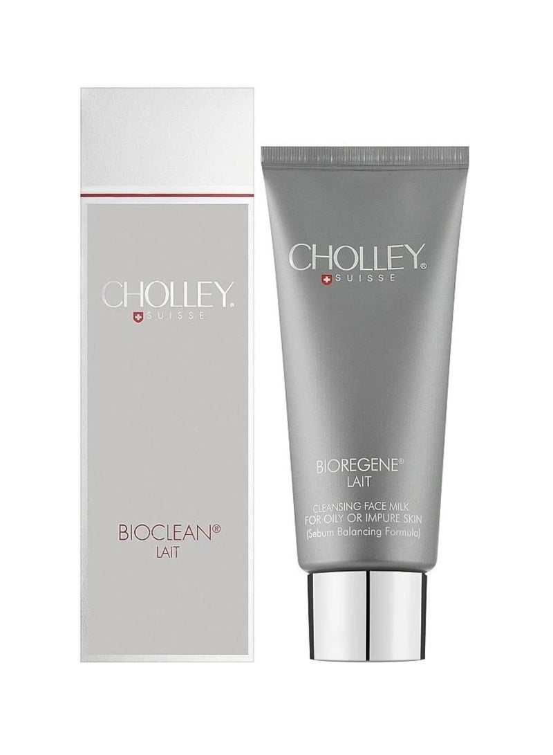 CHOLLEY Suisse BIOCLEAN Lait Cleansing Milk for Oily & Combination Skin – Sebum Balancing Face Cleanser to Remove Impurities, Excess Oil & Makeup – Purifying Facial Cleanser – 200ml - Image 2