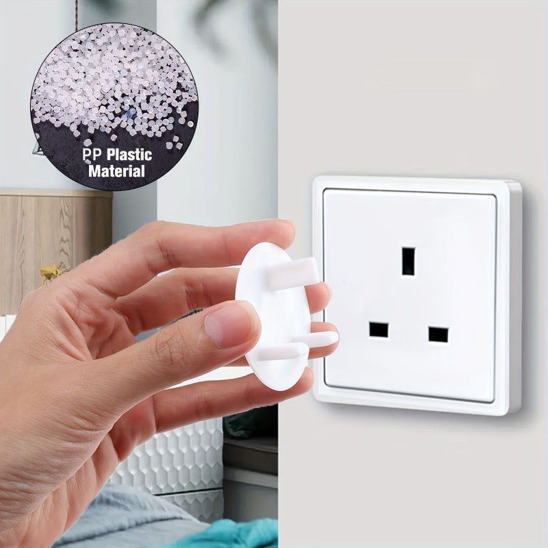 36 قطعة غطاء واقٍ للأطفال من النمط البريطاني الأبيض للمقابس الكهربائية، مصنوع من البلاستيك الآمن لمقابس الطاقة في المملكة المتحدة، مناسب للاستخدام المنزلي لحماية الجدران من عبث الأطفال. - Image 4