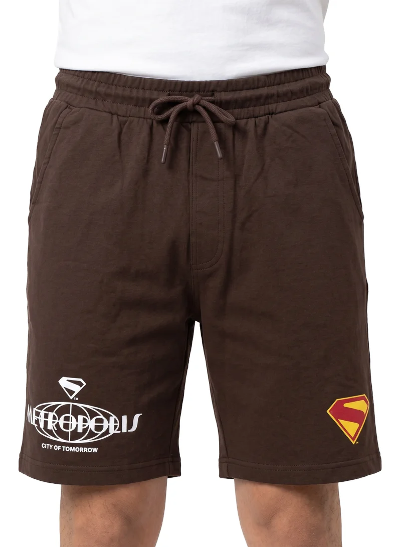 Warner Bros. Warner Bros. Superman Men's Shorts | Official Superman Graphic Cotton Shorts for Men | Drawstring Waist Casual Lounge & Summer Shorts | Comfortable Everyday Wear