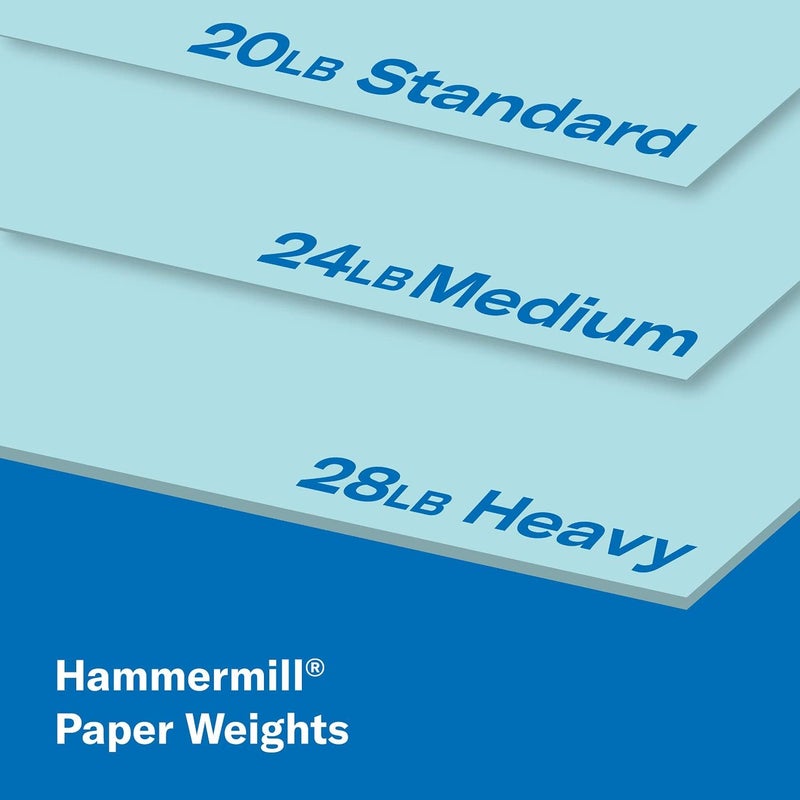 Hammermill ورق ملون من هامر ميل، ورق طباعة أزرق بوزن 20 رطل، 8.5 × 11-1 رزمة (500 ورقة) - صنع في الولايات المتحدة الأمريكية، ورق باستيل، 103309R - Image 4