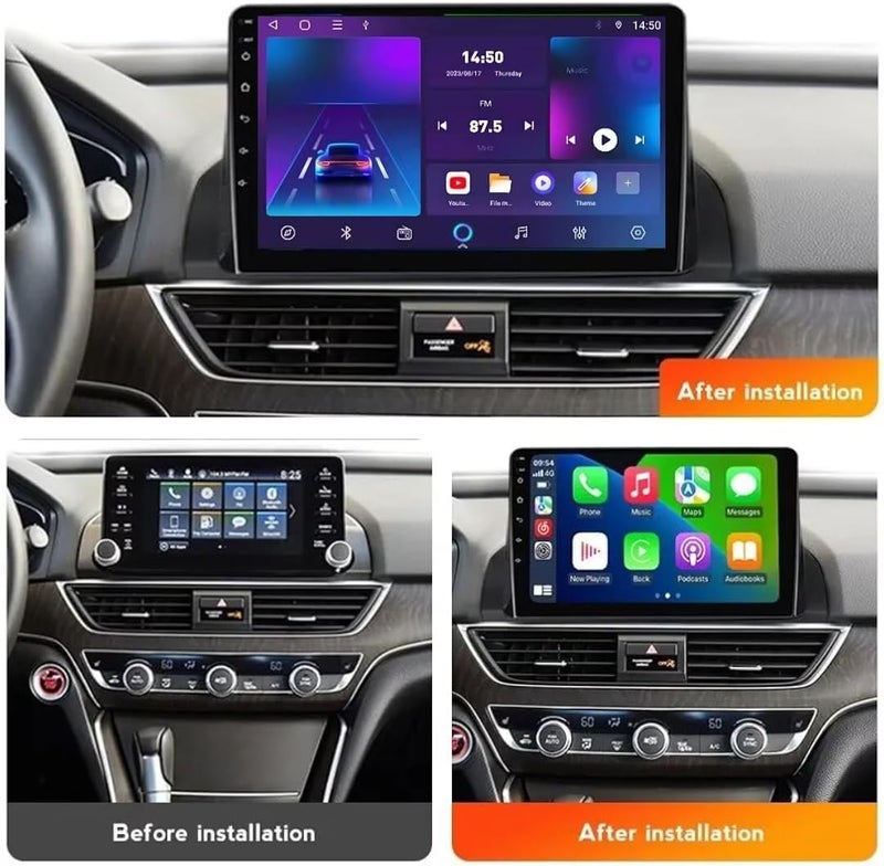 Vierex Fit Honda Accord Car Stereo GPS Navigation System for Honda Accord Android Screen 2018-2022, Wireless CarPlay, Android Auto, BT, WiFi, Backup Camera (2+32GB Carplay 4CORE) - Image 2