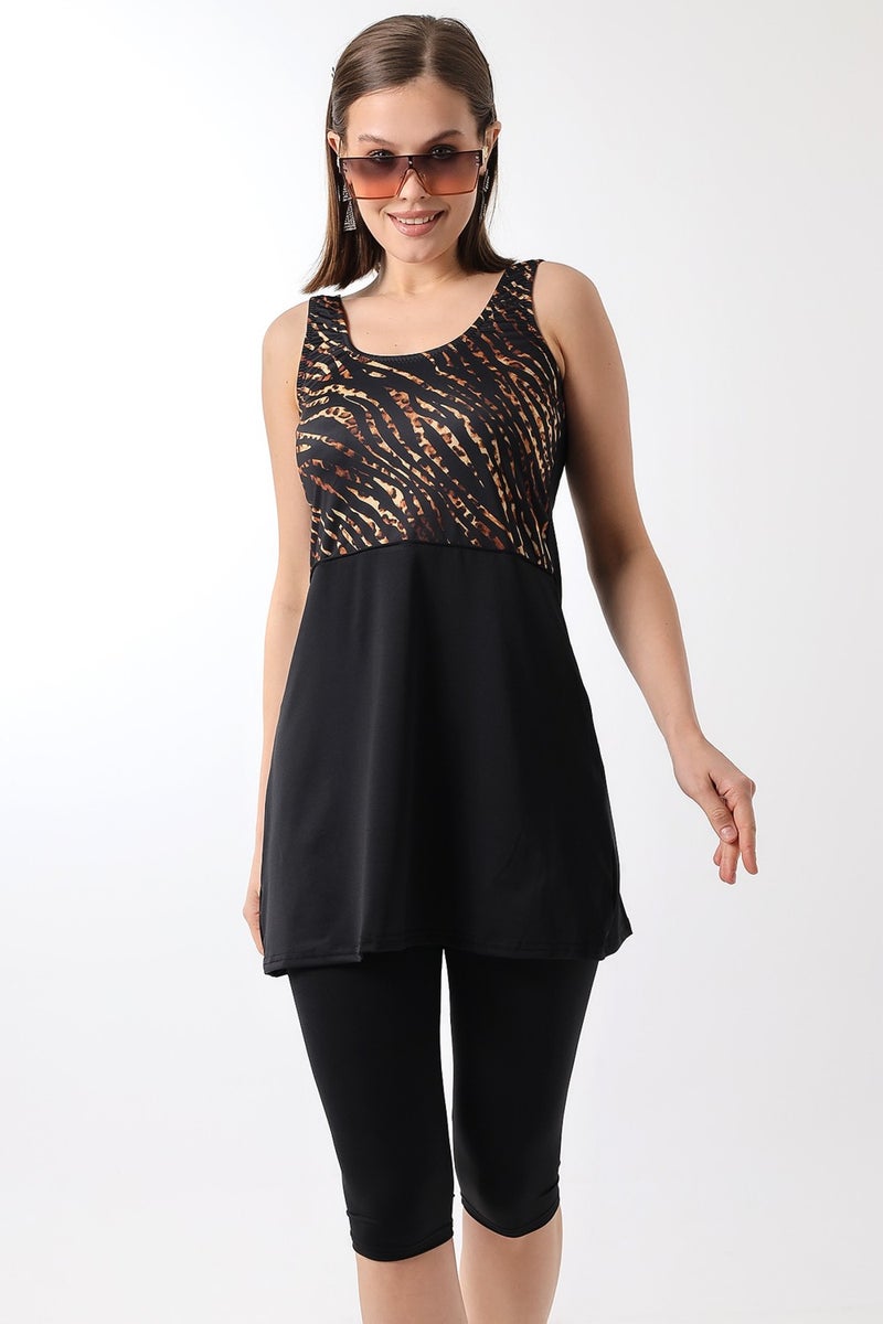 Aykum Tights Dress Patterned Swimsuit with Intermediate Bias - Image 3