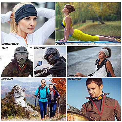 Cutewing Neck Gaiter Masks Buffs Gators,10PCS Tube Scarf Seamless Face Covering,Solid Ourdoor Face Mask Tube Bandanas Magic Headband UV Headwrap Balaclavas for Sports Workout Fitness - Image 5