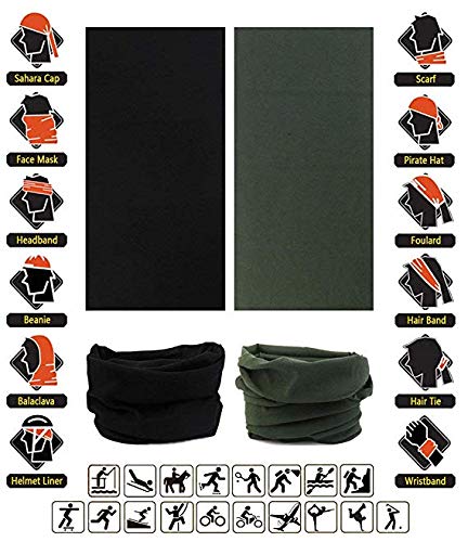 Cutewing Neck Gaiter Masks Buffs Gators,10PCS Tube Scarf Seamless Face Covering,Solid Ourdoor Face Mask Tube Bandanas Magic Headband UV Headwrap Balaclavas for Sports Workout Fitness - Image 3
