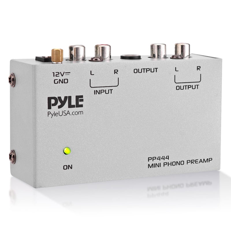 Pyle Ultra Compact Phono Preamp - Mini Turntable Preamp for Audio - Guitar, Microphone - RCA Input/Output for Record Player - Receiver - Amplifier - PP444 - Image 1