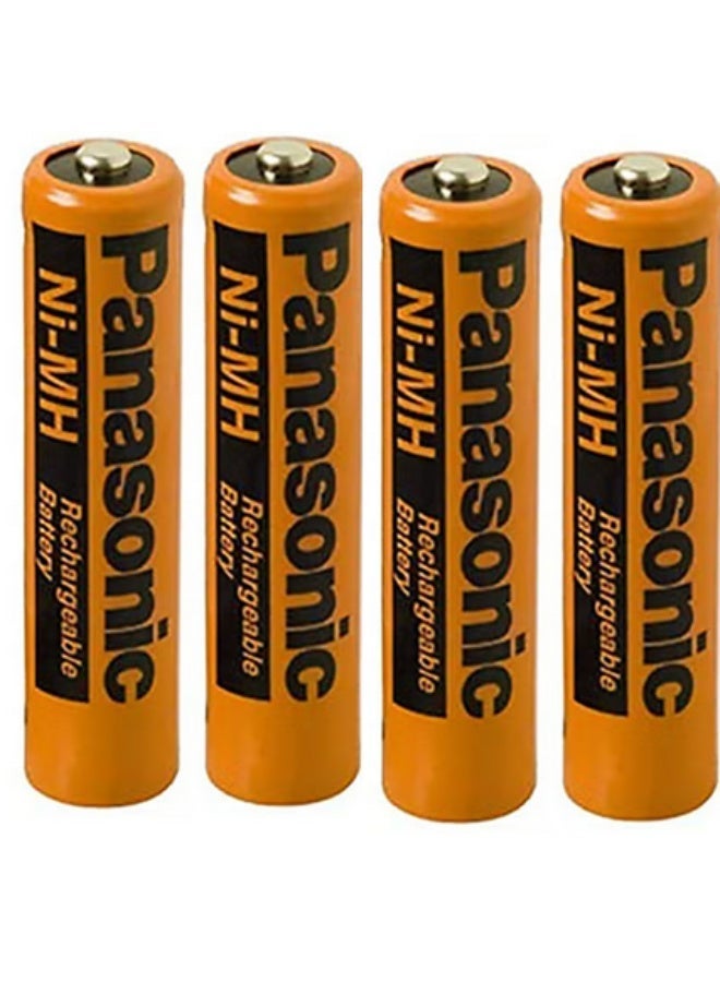 باناسونيك بطاريات باناسونيك الأصلية القابلة لإعادة الشحن AAA2 Ni-MH سعة 650 مللي أمبير/ساعة للهواتف اللاسلكية DECT / جهاز التحكم عن بعد / لوحة المفاتيح / الأجهزة الإلكترونية اليومية - 4 بطاريات (عبوة من بطاقتين) - Image 3