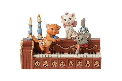 Enesco Disney Traditions Collection by Jim Shore The Aristocats Kittens Playing on a Piano Figurine Stone Resin Hand Painted Collectible Classic Disney Figurines Home Decor Statue 492 Inch - Image 1