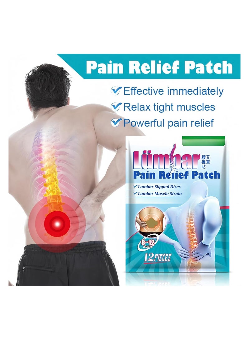 SYOSI 36PCS Pain Relief Patches, Pain Relieving Patch, Wormwood Heat Patches for Back Pain, Heat Patches for Pain Relief, Knee Pain Patches, Shoulder Heat Patch, Heat Patches Neck Pain, Muscle Pain Relief - Image 2