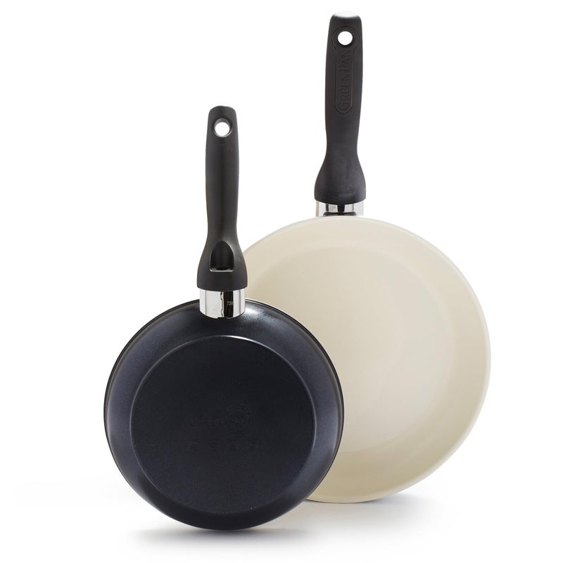 Greenpan GreenPan Rio 8 and 10 Frying Pan Skillet Set PFOA and PFASFree Healthy Ceramic Nonstick Cookware StayCool Bakelite Handles Dishwasher Safe Easy Clean Durable Performance Black 