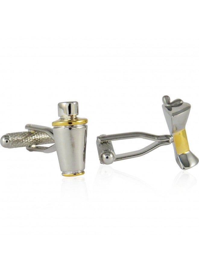 Cuff-Daddy Martini Shaker and Glass Cufflinks with Presentation Box - Image 1