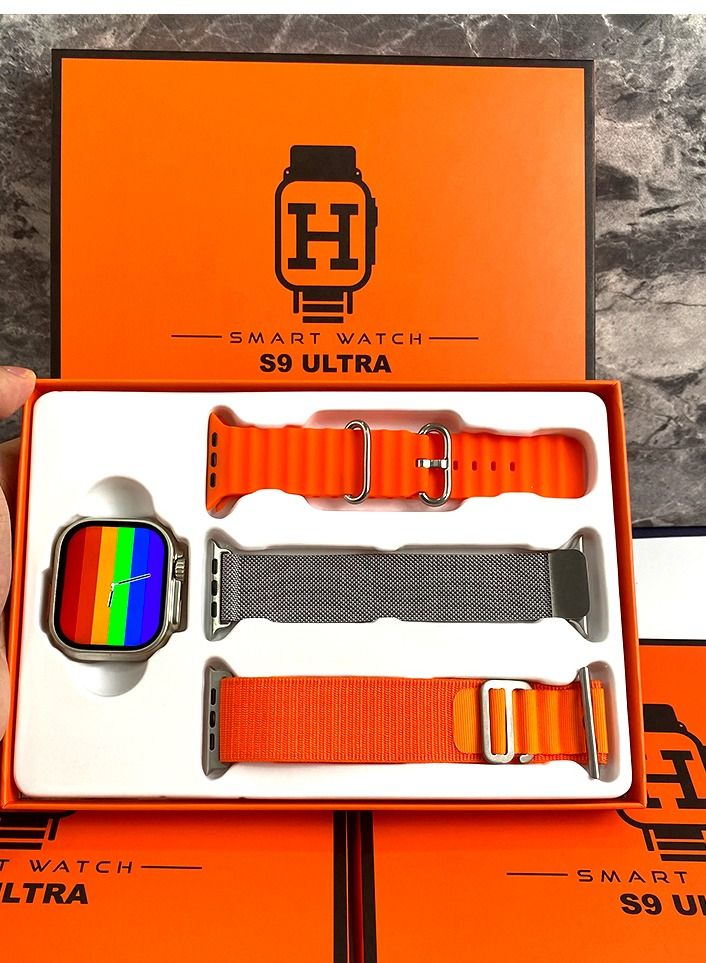 JOYFOCUS Wireless Charging Low Power Smart Sports Watch S9 Ultra with Two Additional Replacement Band - Image 1