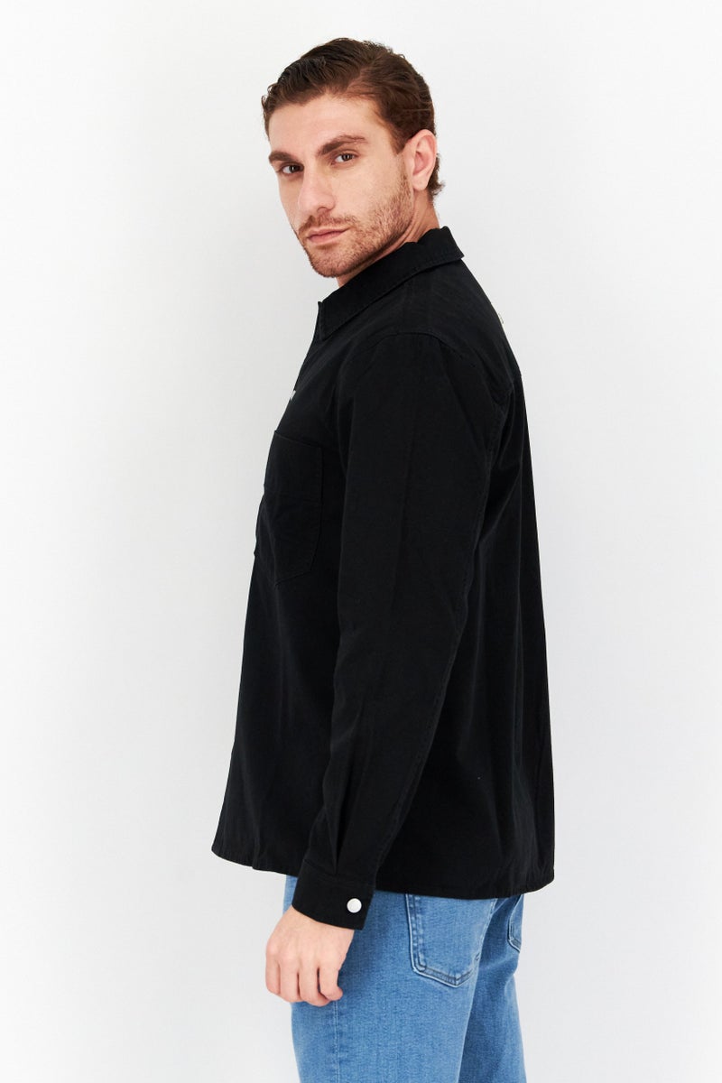 ESPRIT Esprit x Rest and Recreation Men Textured Long Sleeve Jacket Shirt, Black - Image 2