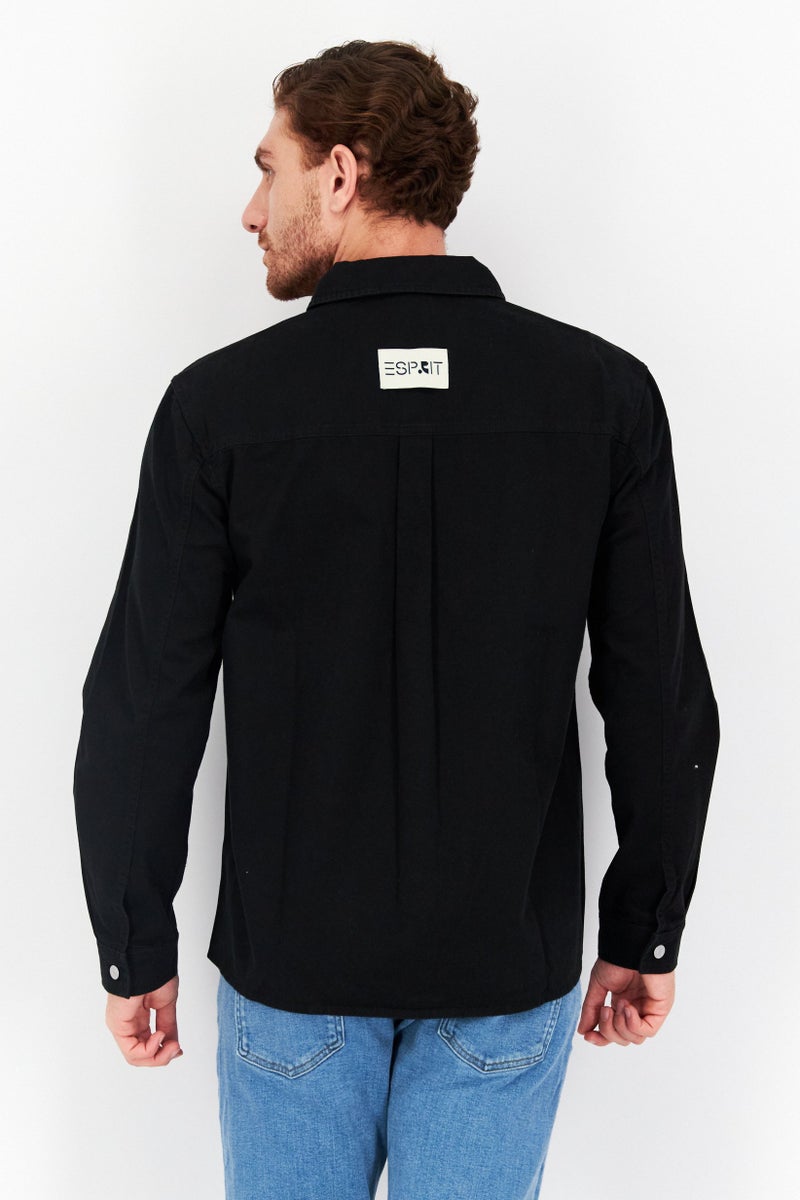 ESPRIT Esprit x Rest and Recreation Men Textured Long Sleeve Jacket Shirt, Black - Image 4