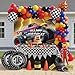 kozee Monster Truck Birthday Decorations include Red Blue Yellow Balloons Ribbon Arch Cake Paper Card Toppers Tablecloth Backdrop Truck Birthday Decor for Boys Racing Party Decoration Supplies - Image 2