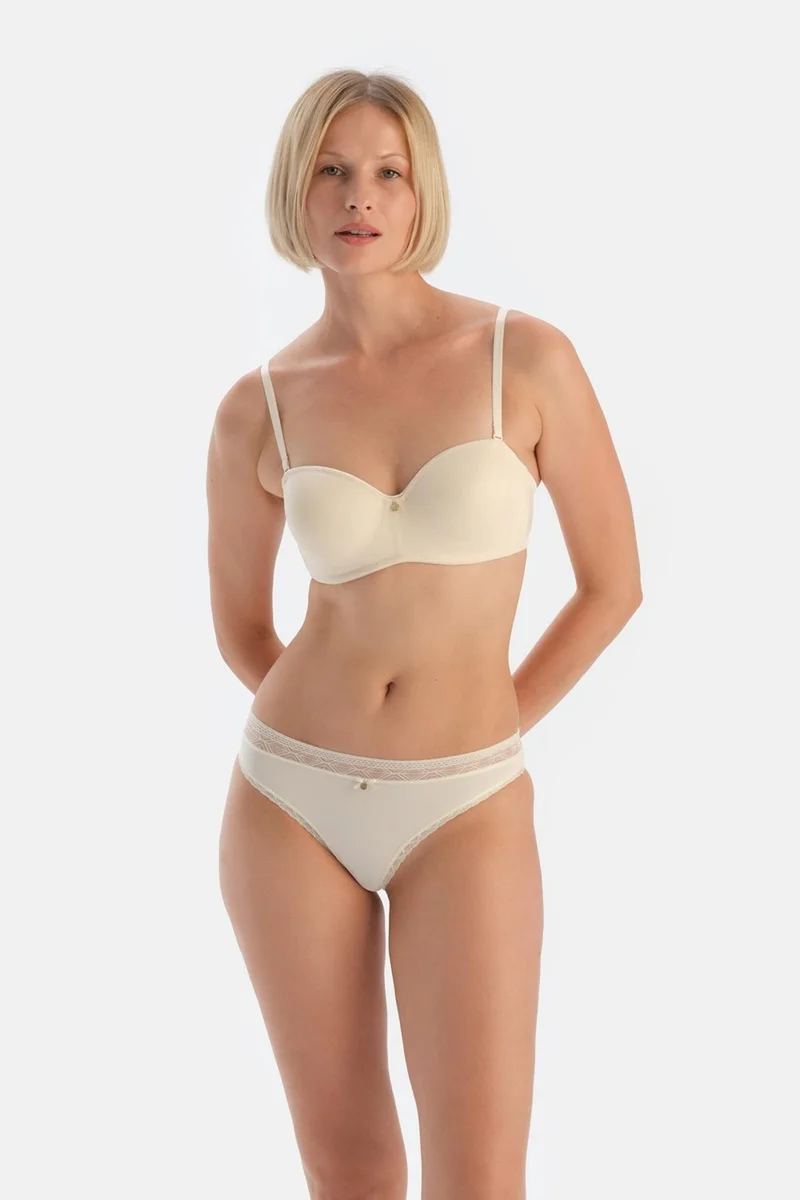 dagi Micro Polyamide Brazilian with Ecru Accessory Detail