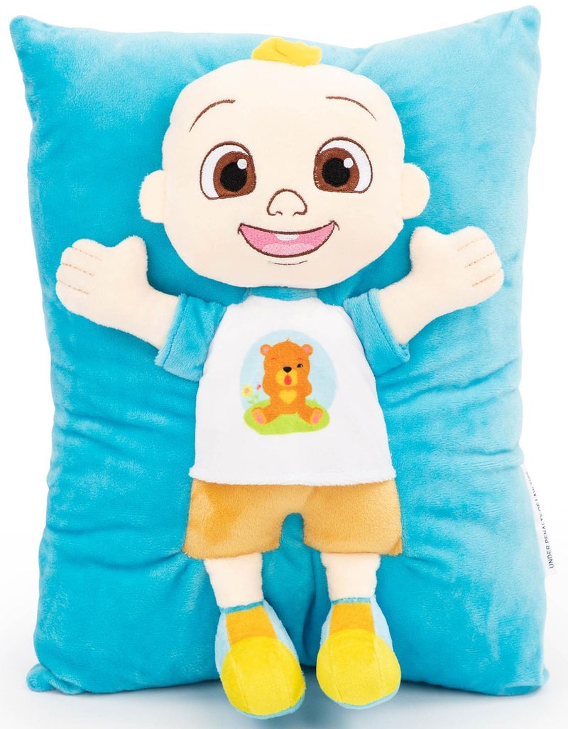 Jay Franco CoComelon JJ 3D Snuggle Plush Pillow - Super Soft Blue Pillow - Measures 15 Inches - Image 1