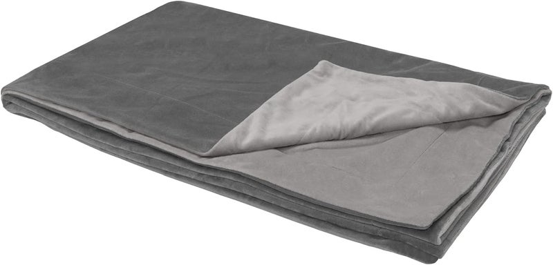 Furhaven Waterproof Throw Blanket for Dogs & Indoor Cats, Washable - Two-Tone Luxe Velvet Dog Blanket - Granite Gray, Extra Large/XL - Image 4