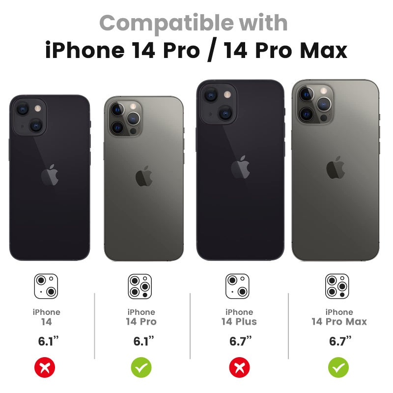 Tensea [3Pcs] for iPhone 14 Pro / 14 Pro Max Camera Screen Protector, Tempered Glass Film Camera Cover Lens Protector, Full Edge to Edge, HD Clear, Case Friendly for iPhone 14Pro 6.1"/ 14 ProMax 6.7" - Image 2