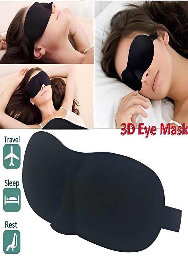 GOMNIK Silk Sleep Eye Mask for Men & Women – Adjustable 3D Contoured Sleeping Mask for Travel, Meditation, Nap & Relaxation | Ultra-Soft Blindfold Design - Image 3
