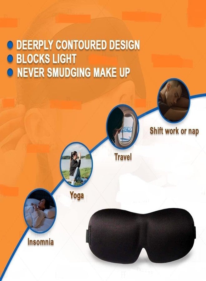 GOMNIK Silk Sleep Eye Mask for Men & Women – Adjustable 3D Contoured Sleeping Mask for Travel, Meditation, Nap & Relaxation | Ultra-Soft Blindfold Design - Image 4