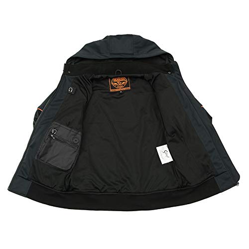 Milwaukee Leather MPL2764 Women's Black Soft Shell Armored Motorcycle Racing Style Jacket with Hoodie - X-Small - Image 5