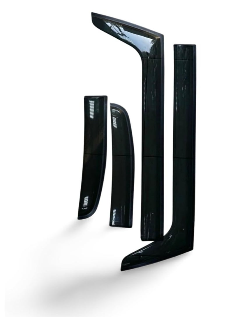Toyota FJ Cruiser Window Visor Vent Shades, 4-Piece Set, Hard Plastic with Locks & Clips Sun & Rain Deflectors for 2007-2024 Models - Image 3