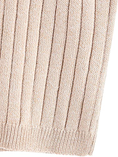 SweatyRocks Women's Knit Crop Top Ribbed Sleeveless Halter Neck Vest Tank Top Apricot L - Image 4