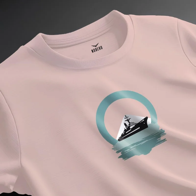 نوبيرو تيشيرت قطن مطبوع برسومات للرجال