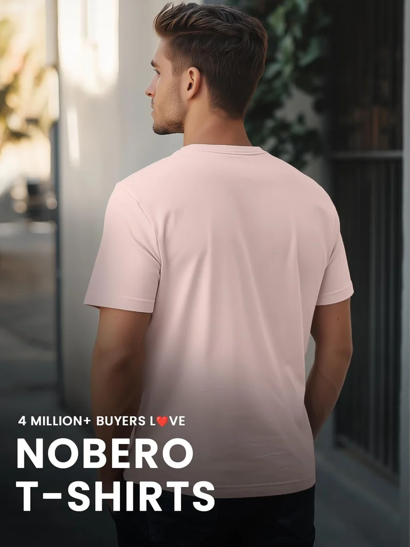 NOBERO  Cotton Graphic Printed T-Shirt for Men for Men | Best Price UAE