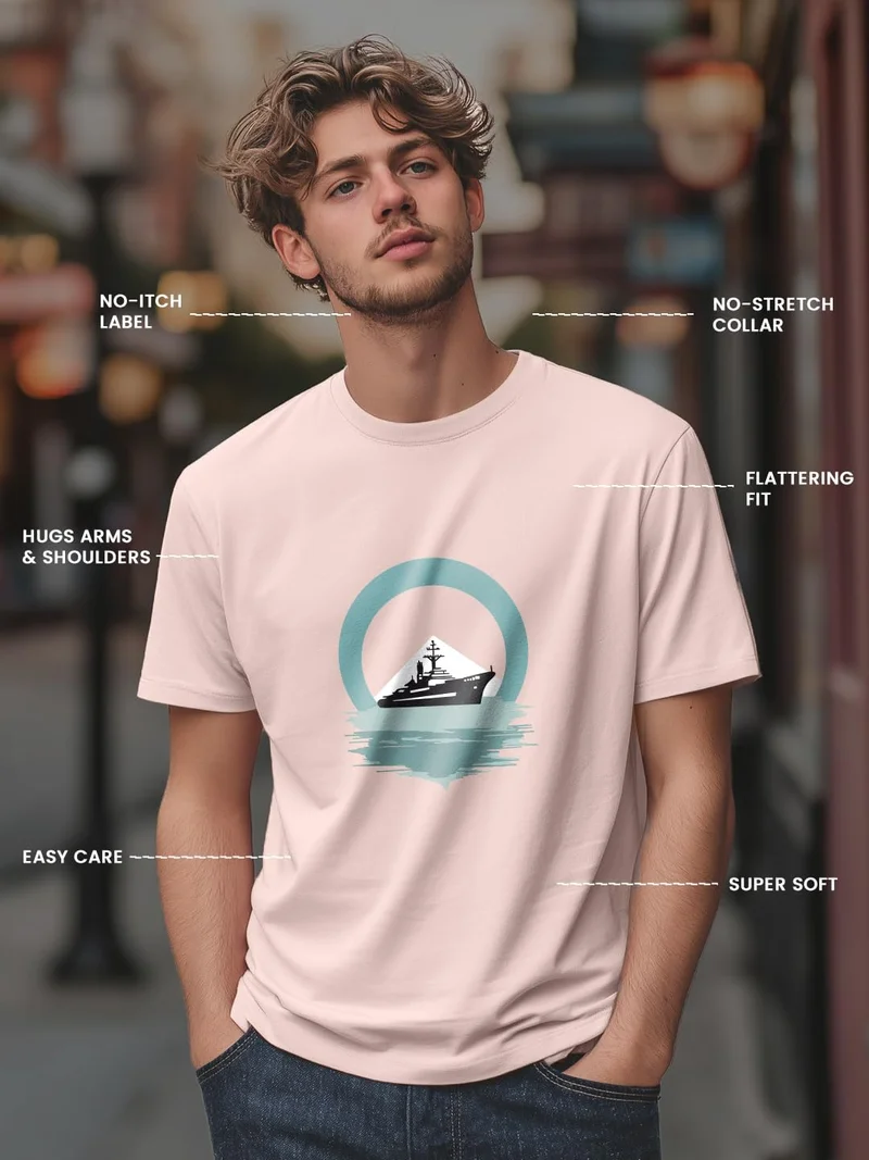 NOBERO  Cotton Graphic Printed T-Shirt for Men for Men | Best Price UAE