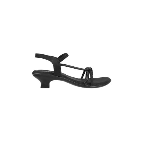 Metro Women Black Embellished Casual Kitten Heel Sandals UK/3 EU/36 (33-843) - Image 4