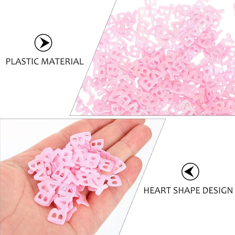 Garneck 200pcs Shower Confetti Table Scatter in Pink, Birthday Party Decoration and Gender Reveal Ornament, Festival Scatter Confetti for Celebration - Image 3