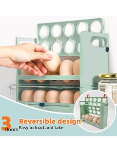 Bukela Egg storage box refrigerator side door dedicated narrow multi-layer flip egg box fresh-keeping food grade egg rack artifact  - Image 3