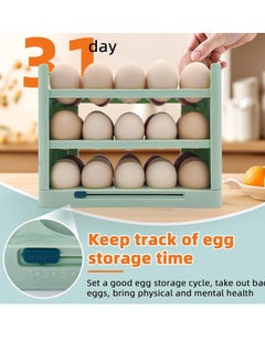 Bukela Egg storage box refrigerator side door dedicated narrow multi-layer flip egg box fresh-keeping food grade egg rack artifact  - Image 4