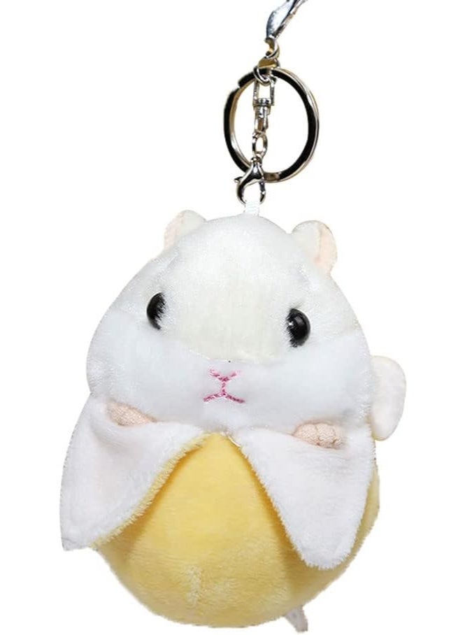 الرجال والنساء الإبداعية سوبر لطيف جميل الاختباء في الفاكهة مستديرة الجسم فضولي هامستر طفل قلادة سلاسل المفاتيح سلاسل المفاتيح قلادة هدية قلادة حقيبة اليد محفظة حقيبة الظهر ديكور مفتاح السيارة الموز - Image 1