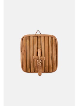 Muy Mucho Rattan Coat Rack 12 x12 x 12 cm, Tan  - Image 1