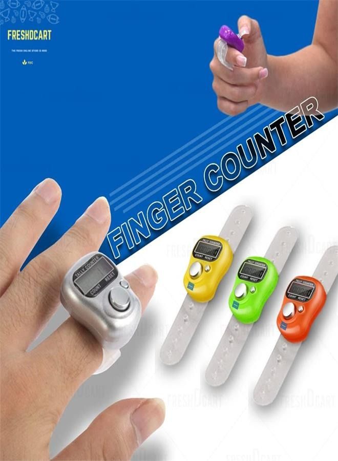 Generic 5-Digit Tally Clicker Counter Finger Clicker Ring Electronic Light Digital Counting Machine for Cricket Umpire and Various Counting Purpose(8Qty, Multicolor,Plastic)  - Image 3