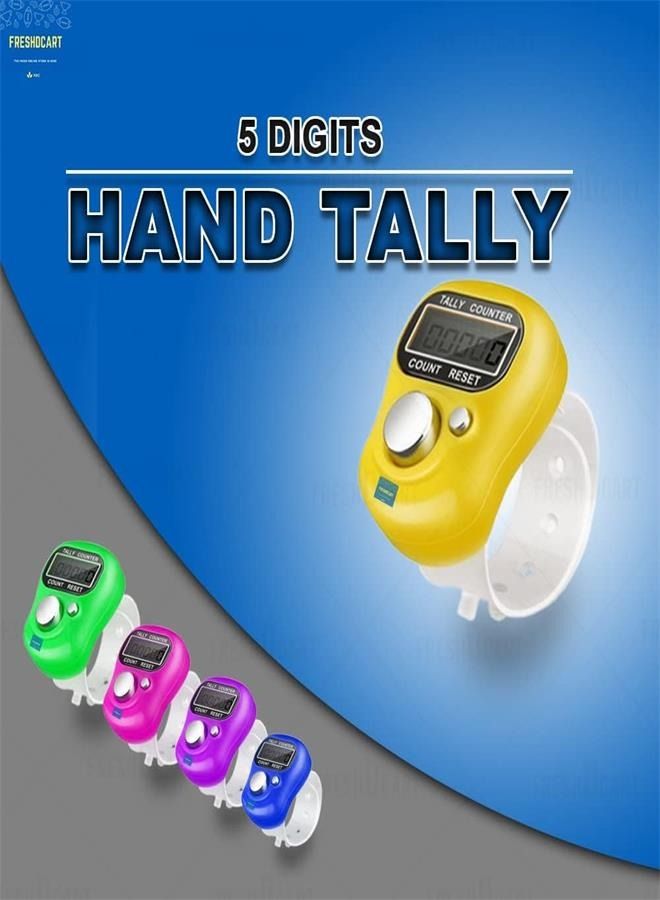 Generic 5-Digit Tally Clicker Counter Finger Clicker Ring Electronic Light Digital Counting Machine for Cricket Umpire and Various Counting Purpose(8Qty, Multicolor,Plastic)  - Image 2