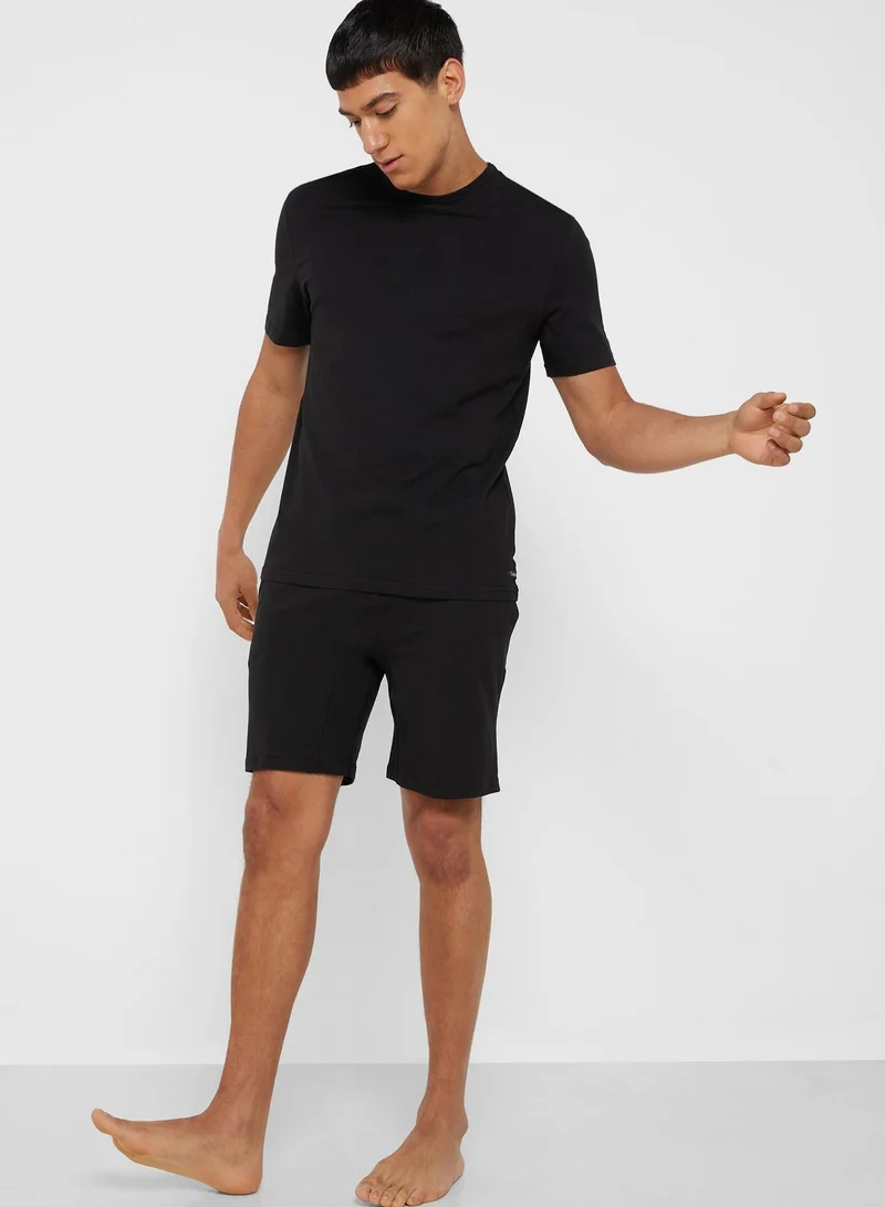 CALVIN KLEIN Logo Print Pyjama Short Set