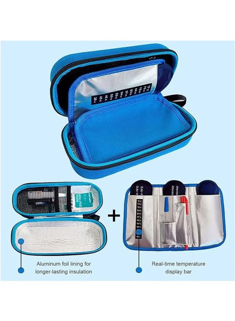 RedMapleTEK Insulin Cooler Travel Case with 3 Ice Packs for Travel- EVA Medication Diabetic Travel Case for Insulin Pen, Glucose Meter and Diabetic Supplies - Image 3