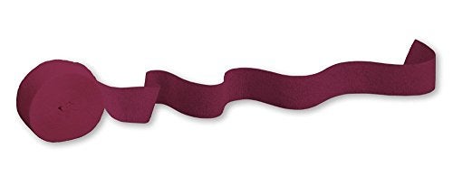 Creative Converting Burgundy Red Crepe Streamer Roll, 81 ft - Image 5
