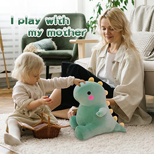 DUANMUL Cute Dinosaur Plush Toys Fat Dinosaur Stuffed Animals Toys Dolls Dinosaur Plush Toy Soft Stuffed Animal Dino Plushies Doll Cute Birthday Gifts for Kids Girls Boys Green19in - Image 5
