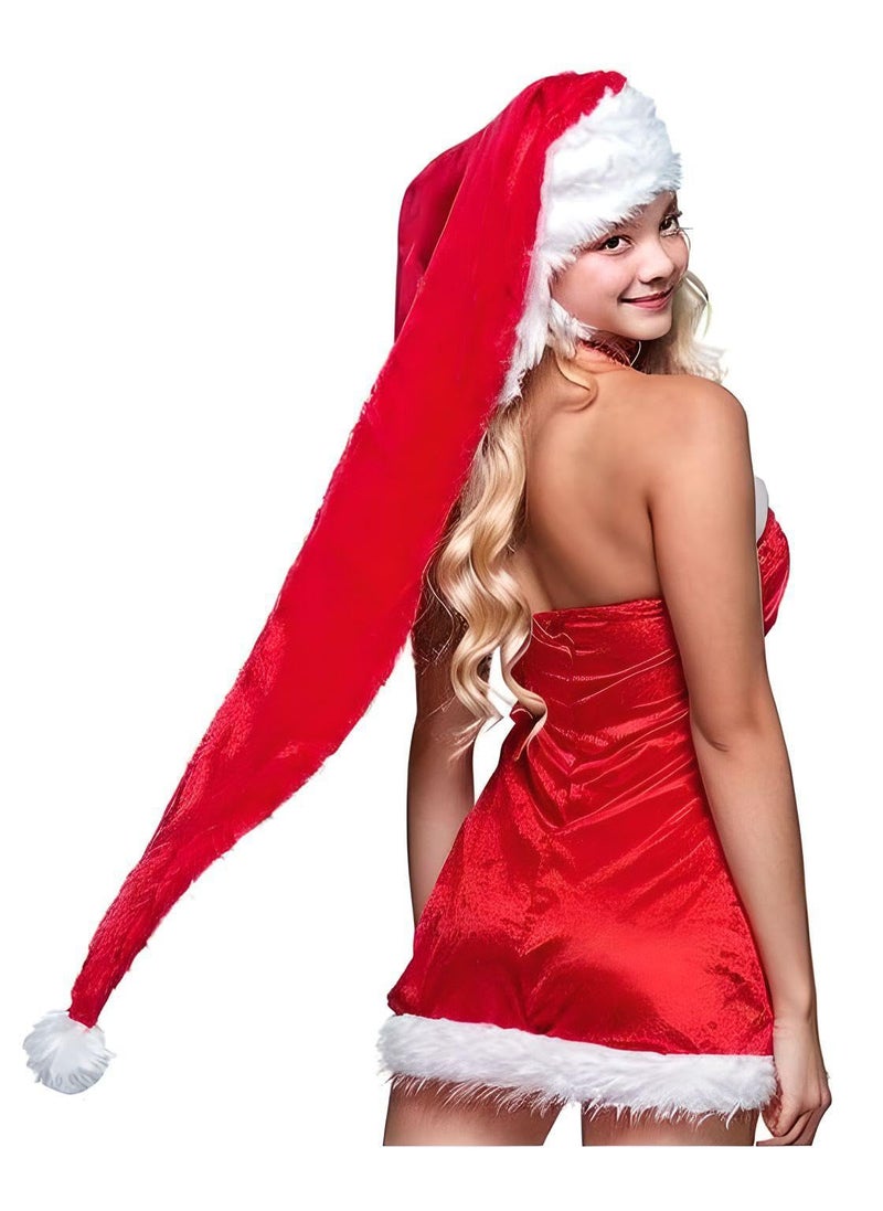 Tigerdoe Long Santa Hat - Extra Long Novelty Christmas Hat - Santa Con, 5 Ft - Adult Costume - Image 4