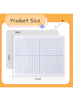 Henoyso 24 Pack Dry Erase Xy Axis Graph Lap Boards 9'' X 12'' Double Sided White Boards Dry Erase Lapboards Math Student White Boards Double Sided Dry Erase Board With Erasers For School Classroom Supplies  - Image 2