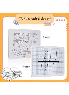 Henoyso 24 Pack Dry Erase Xy Axis Graph Lap Boards 9'' X 12'' Double Sided White Boards Dry Erase Lapboards Math Student White Boards Double Sided Dry Erase Board With Erasers For School Classroom Supplies  - Image 5
