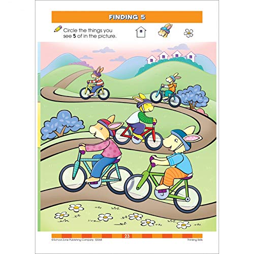 School Zone Workbooks Thinking Skills, Age (3-5), Grade P (Cover May Vary) - Image 5