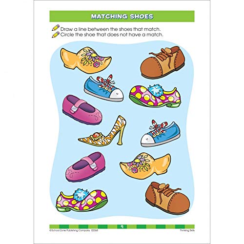 School Zone Workbooks Thinking Skills, Age (3-5), Grade P (Cover May Vary) - Image 4