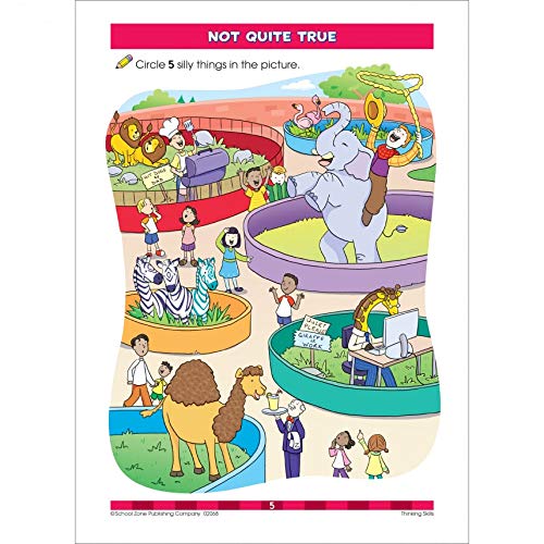 School Zone Workbooks Thinking Skills, Age (3-5), Grade P (Cover May Vary) - Image 3