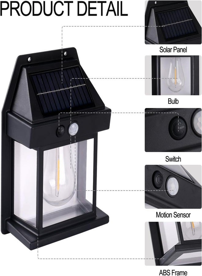 ELEXIQ 1 Pcs Solar Wall Lamp Outdoor Waterproof Up and Down Luminous Lighting, Solar LED Wall Light Induction Lamp Villa Garden Lights Yard Patio Fence Lamps(SINGAL - Light, 1) - Image 4