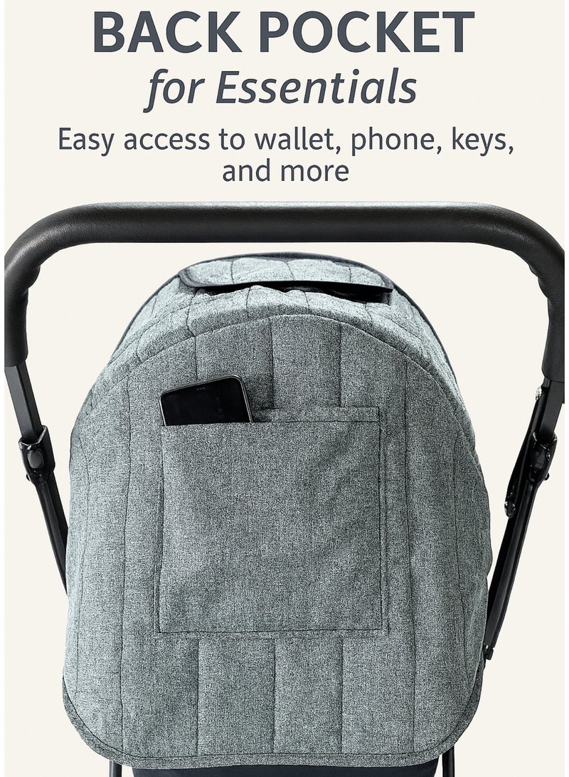 Foldable Baby Stroller – Reversible Handle, Multi-Position Recline, Shock Absorbing Wheels, Extendable Canopy, Storage Basket – For Newborn to 5 Years (Up to 20 kg) - Image 4